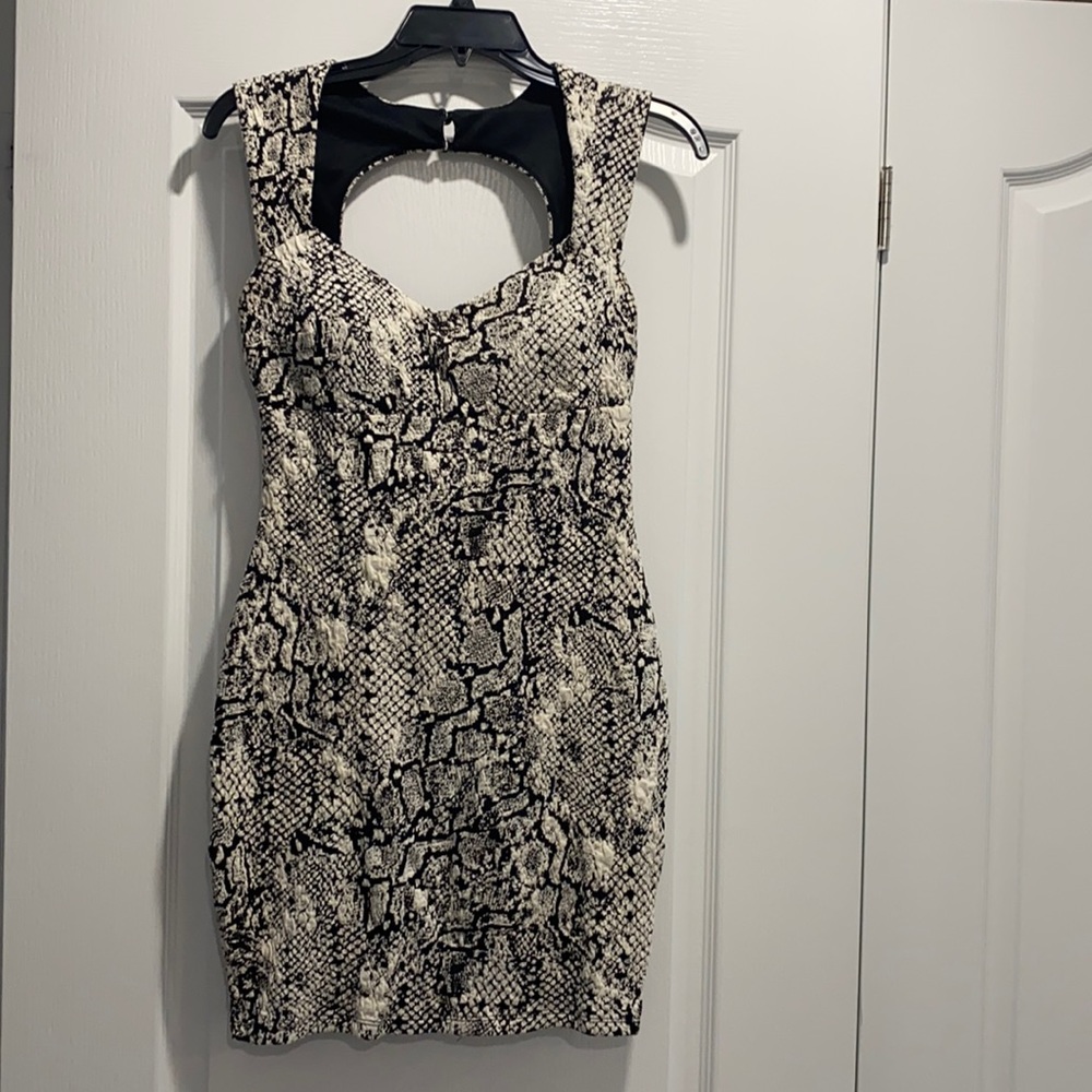Snake Print Mini Dress